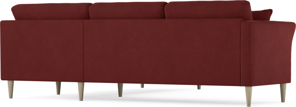 Eden - Hörnsoffa, 2,5+2,5-sits - Röd