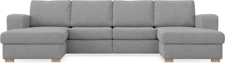 Friday - 2-sits soffa med två schäslonger - Grå
