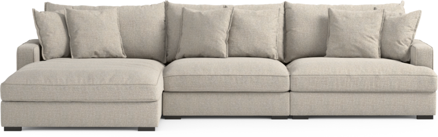 Rossi - 3-sits soffa med schäslong vänster - Beige