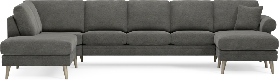 Eden - 3-sits soffa med divan vänster och schäslong höger - Grå