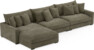 Rossi - 4-sits soffa med schäslong XL vänster - Grön