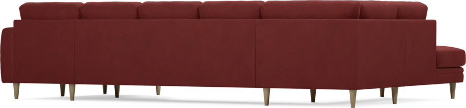 Eden - 3-sits soffa med divan vänster och schäslong höger - Röd