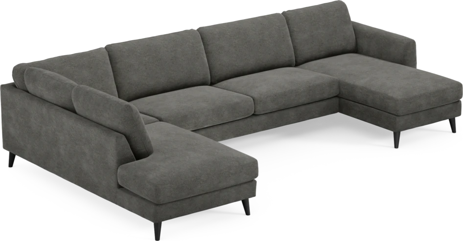 Bridge - 3-sits soffa med divan vänster och schäslong höger - Grå