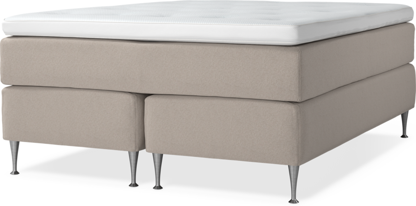 Delux Exclusive - Kontinentalsäng, dubbelsäng med bäddmadrass - Beige