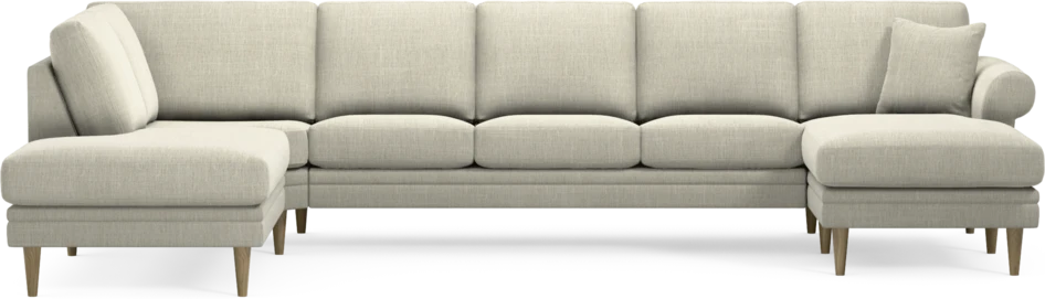 Eden - 3-sits soffa med divan vänster och schäslong höger - Beige