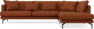 Harper - 3-sits soffa med divan höger - Orange