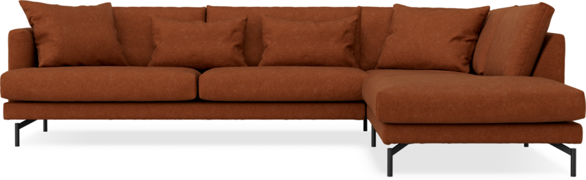 Harper - 3-sits soffa med divan höger - Orange