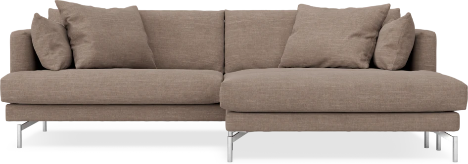 Harper - 4-sits med schäslong XL höger - Brun