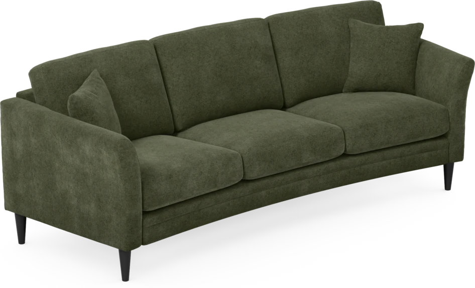 Eden - 3-sits soffa svängd - Grön