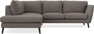 Madison - 2-sits soffa med divan vänster - Brun