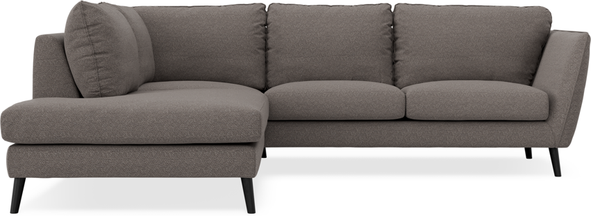 Madison - 2-sits soffa med divan vänster - Brun
