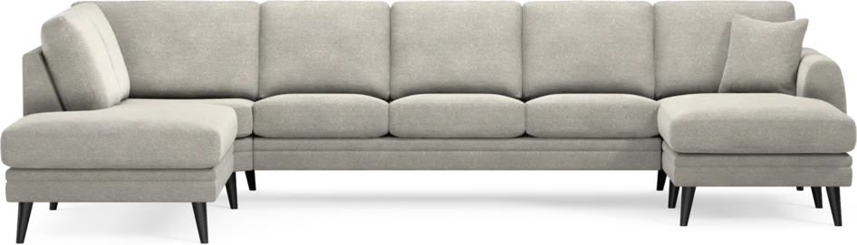 Eden - 3-sits soffa med divan vänster och schäslong höger - Grå