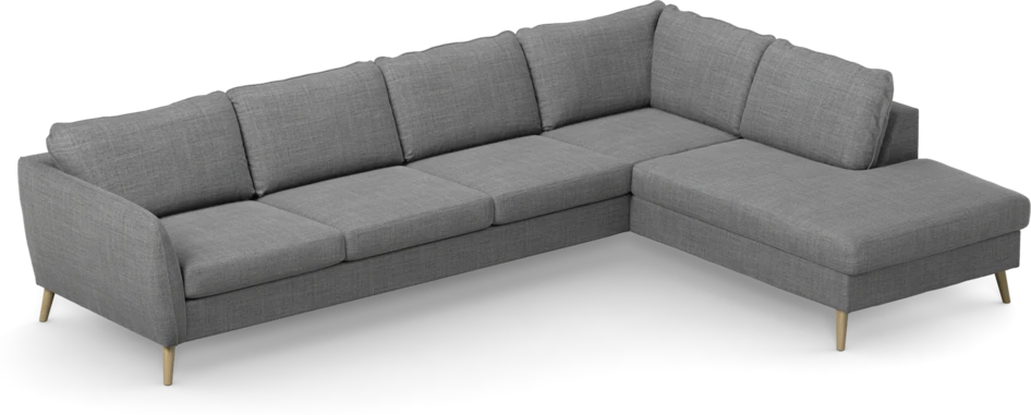 County - 3-sits soffa med divan höger - Grå