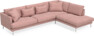 Harper - 3-sits soffa med divan höger - Rosa