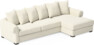 Town - 3-sits soffa med schäslong höger - Vit