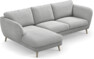 Madison Lux - 2-sits soffa med schäslong vänster - Grå