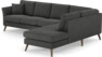 Eden - 3-sits soffa med divan - Svart