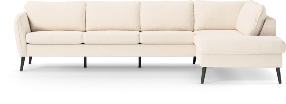 County - 3-sits soffa med divan höger - Vit