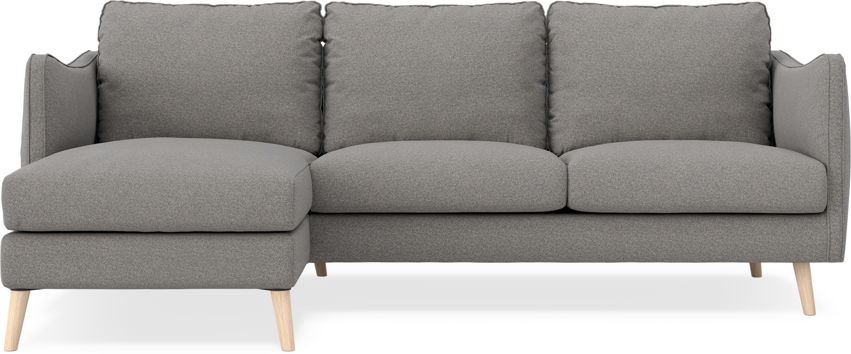 Madison Lux - 2-sits soffa med schäslong vänster - Grå