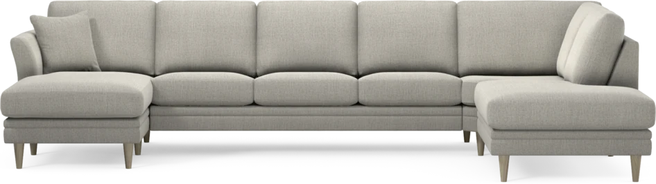 Eden - 3-sits soffa med schäslong vänster och divan höger - Grå