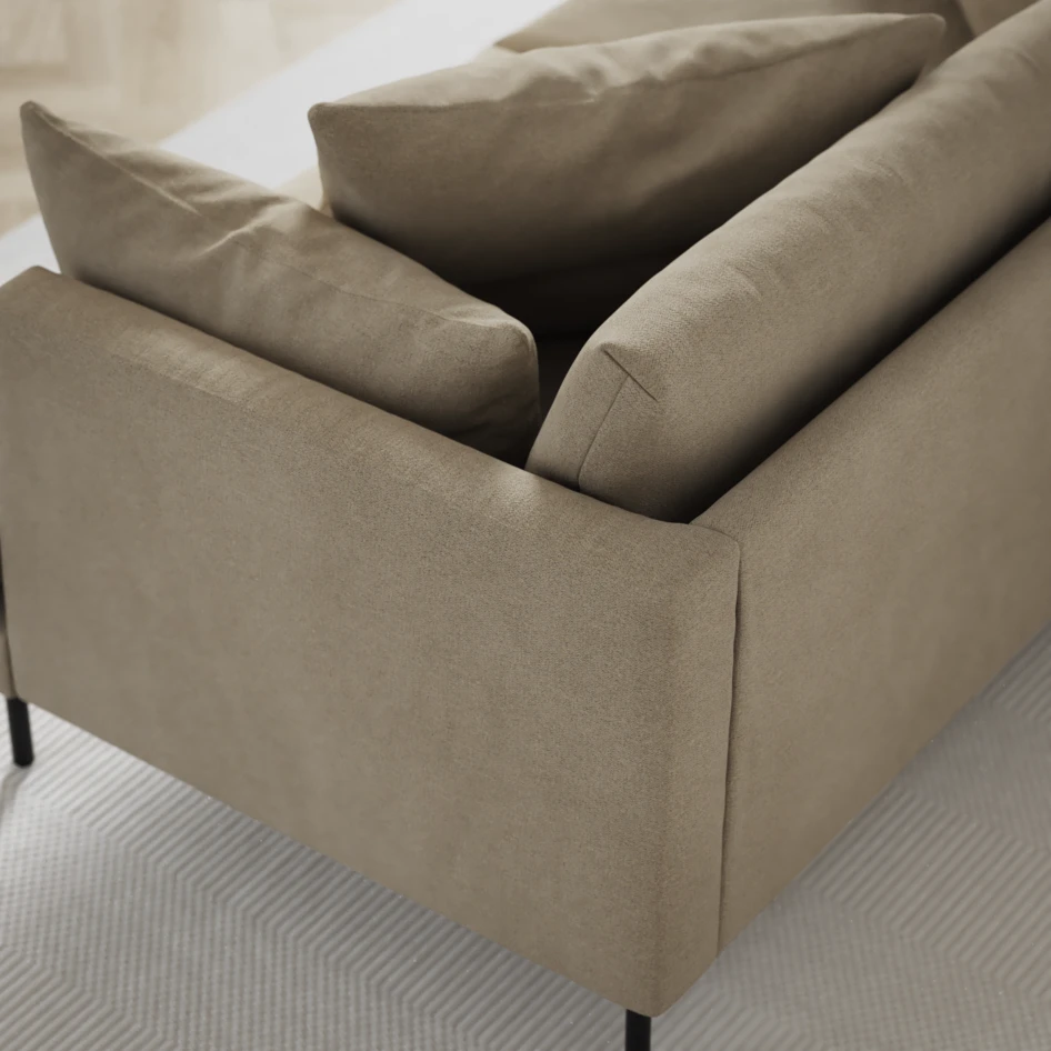 Harper - 3-sits soffa, hel dyna - Beige