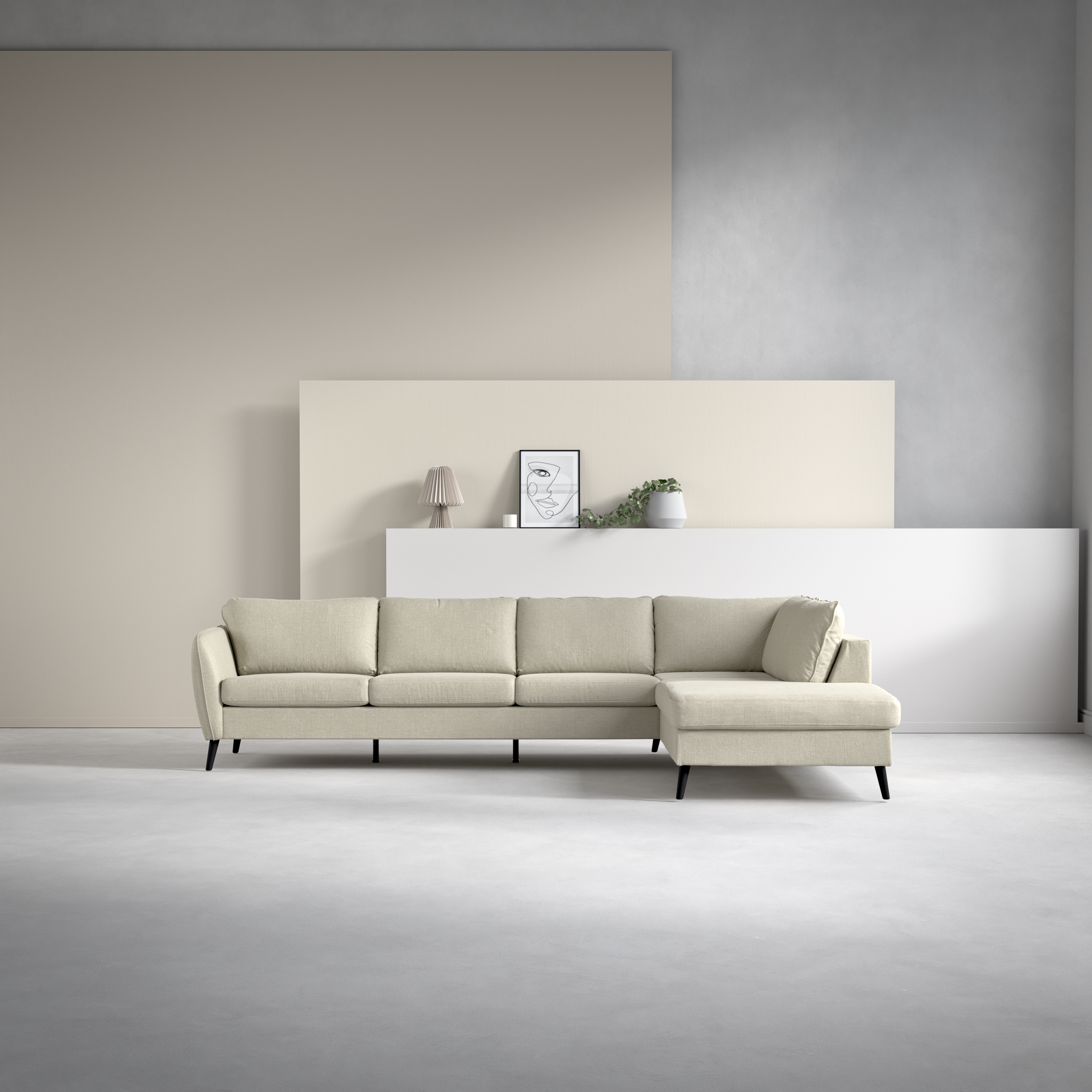 County - 3-sits soffa med divan höger - inspiration