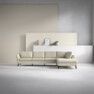 County - 3-sits soffa med divan höger - Beige