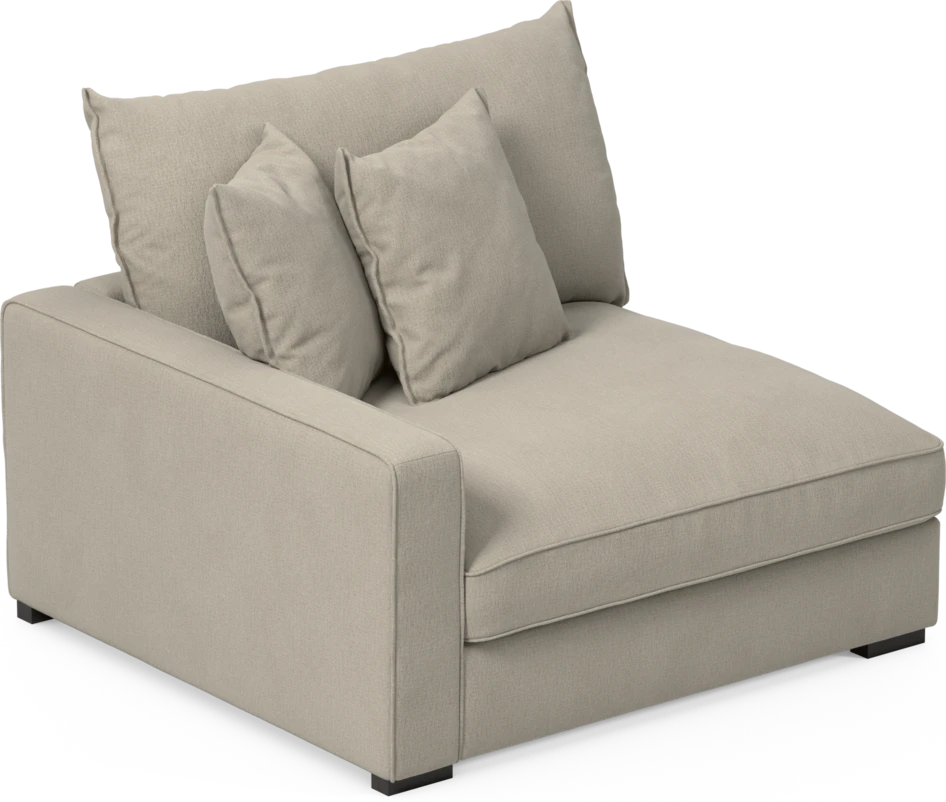 Rossi - 1,5-sits med armstöd vänster - Grå