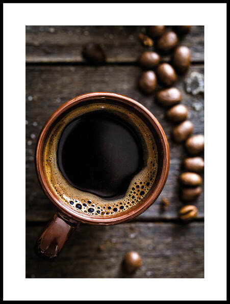 En kopp kaffe - Poster - Brun