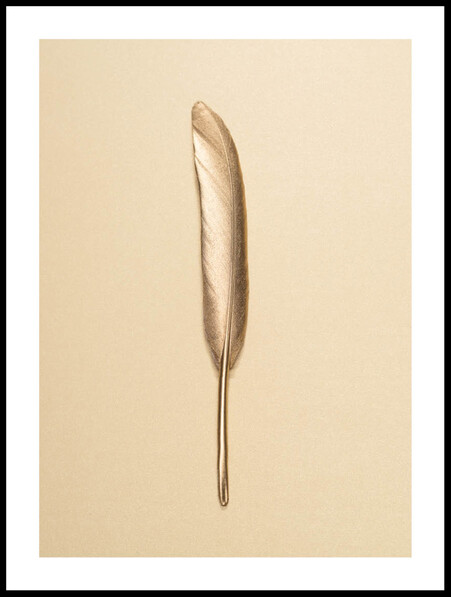 Guldfjäder - Poster - Beige