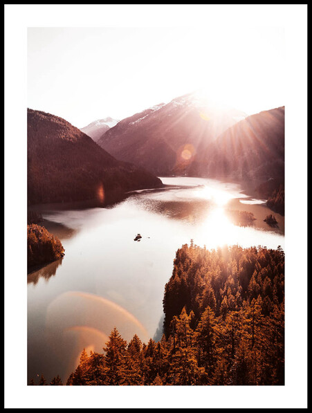 Höstvy över Diablosjön - Poster - Orange