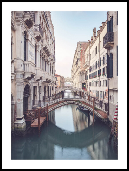 Ikonisk kanal i Venedig - Poster - Blå