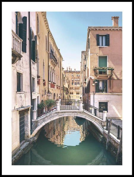 Vacker kanal i Venedig - Poster - Beige