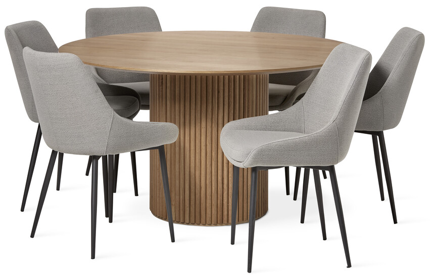 Cord - Matgrupp med 6 stolar Leon - Beige