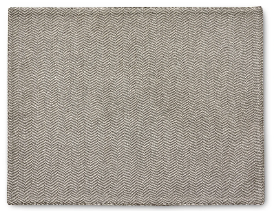 Herringbone - Tablett i bomull, 35x45 cm - Brun