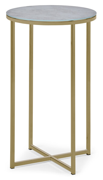 Sabina - Sidobord, Ø 43, H 70 cm - Gul