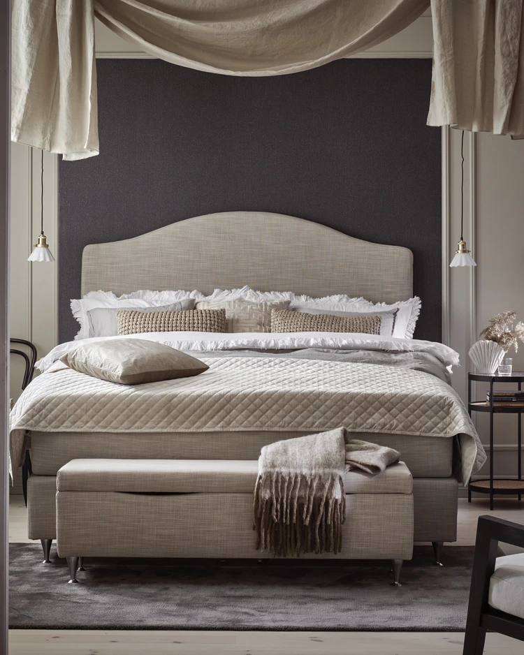 Dream Delux - Kontinentalsäng, dubbelsäng med bäddmadrass Sleep Delux och sänggavel Sleep - inspiration