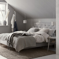 Sense Delux - Ramsäng, dubbelsäng med bäddmadrass Dream Delux vit, 160 cm - inspiration