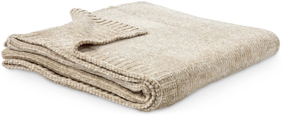 Cissi - Chenillepläd, 130x170 cm - Beige