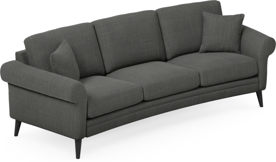 Eden - 3-sits soffa svängd - Grå