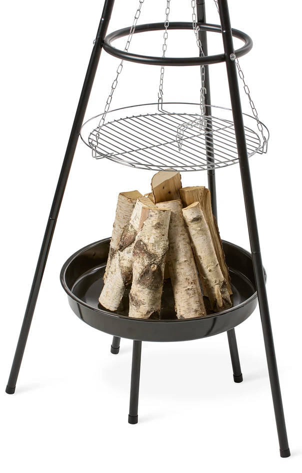 Outdoor - Vildmarksgrill, H 145 cm - Svart