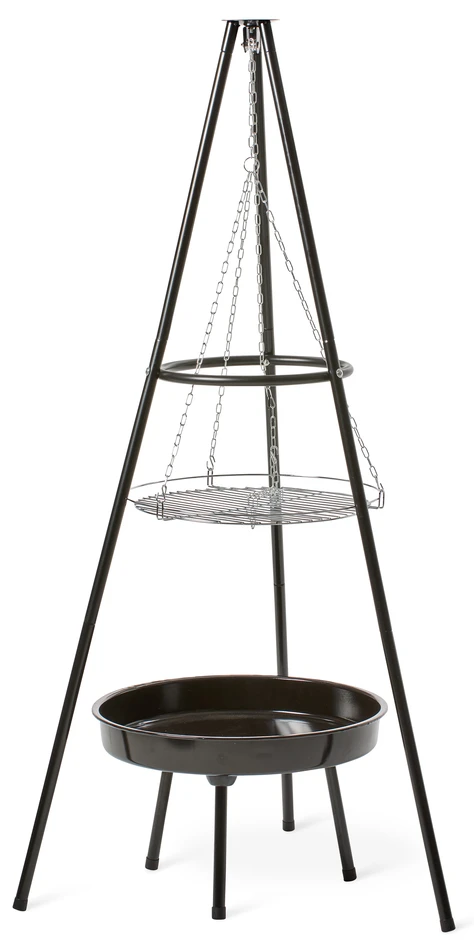 Outdoor - Vildmarksgrill, H 145 cm - Svart