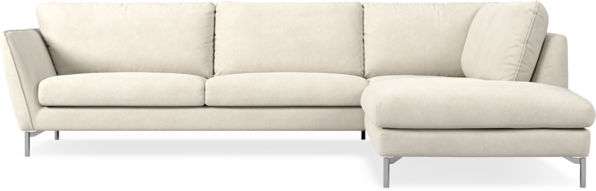 Madison Lux - 3-sits soffa med divan höger - Vit
