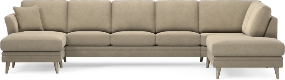 Eden - 3-sits soffa med schäslong vänster och divan höger - Beige