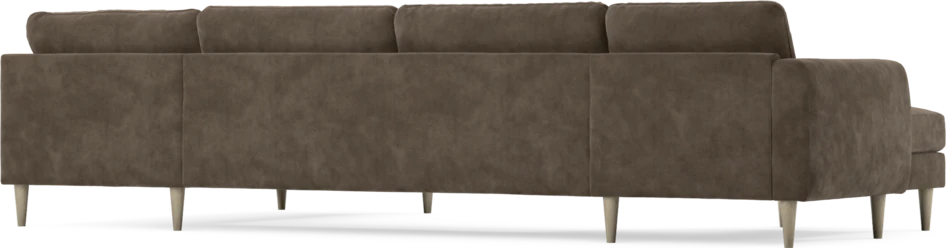 Bridge - 3-sits soffa med schäslong vänster och divan höger - Brun