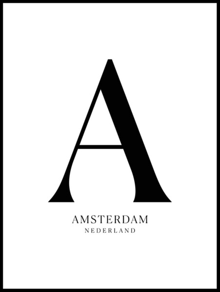Amsterdam  - Poster - Svart
