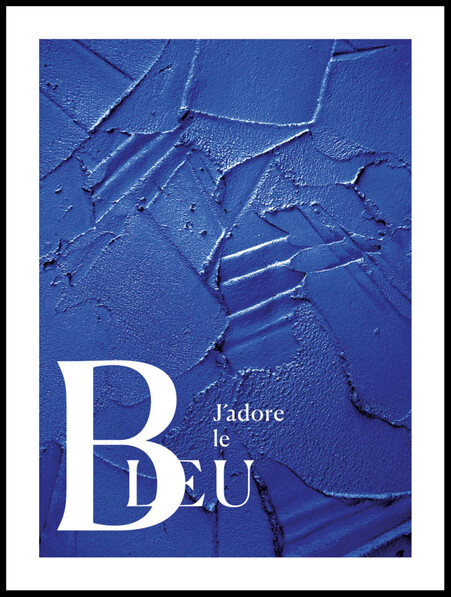 Blåa Penseldrag - Poster - Blå
