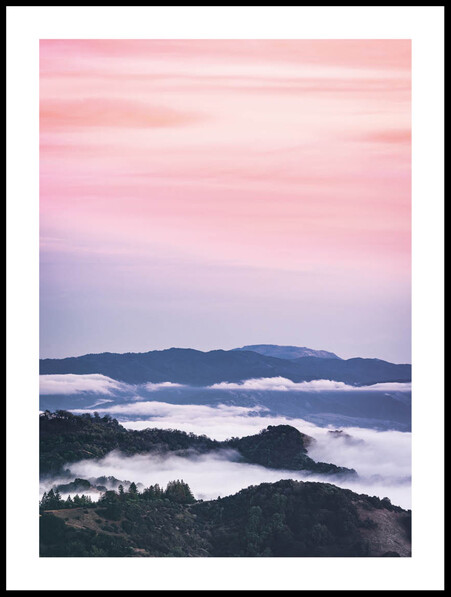 Himmel Berg och Dimma  - Poster - Beige