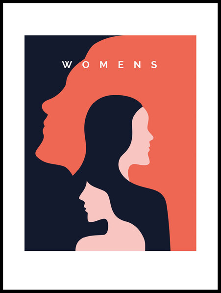 Illustration Womens - Poster - Röd