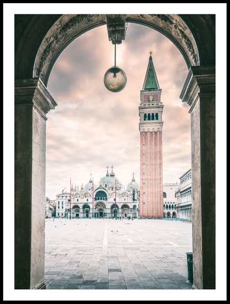 Markusplatsen i Venedig - Poster - Orange